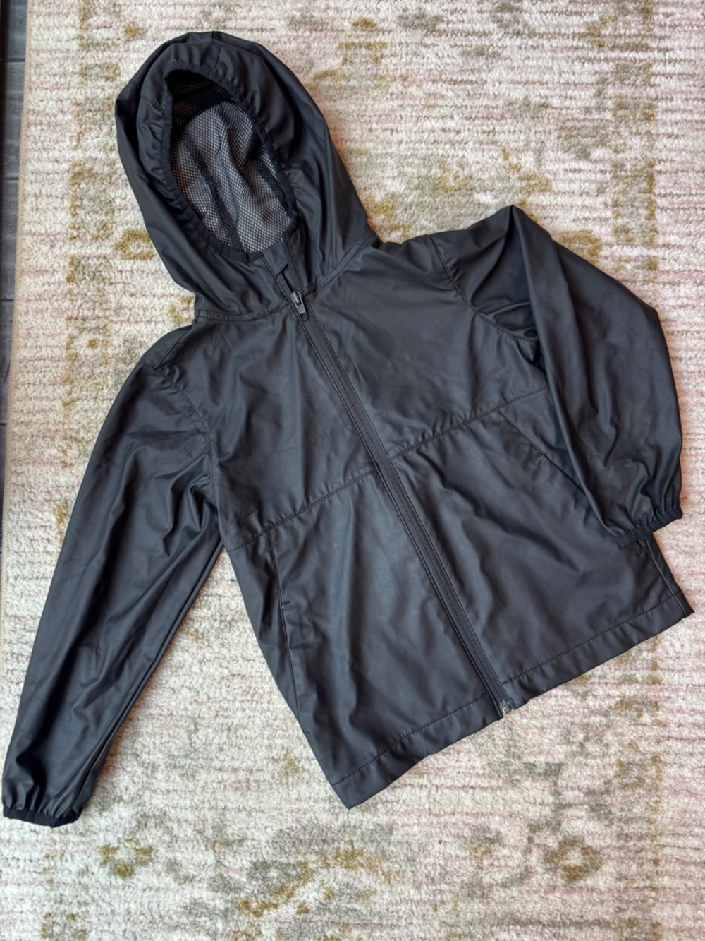 Quiksilver Black Hooded wind breaker Jacket - Black - Boys 7